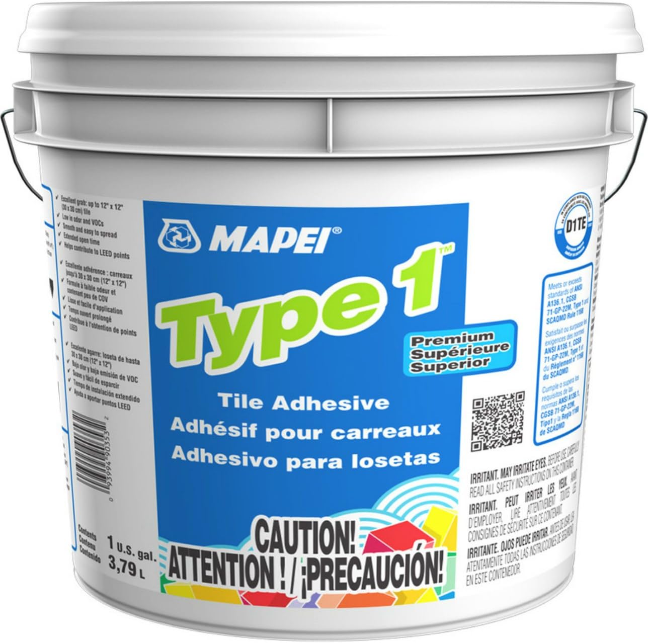 Type 1 Premium Tile Adhesive (1 gallon)