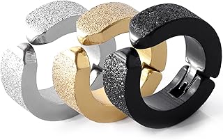 [SEIYA INTERNATIONAL] フェイクピアス メンズ イヤリング イヤーカフ フープイヤリング ノンホールピアス 穴なし 片耳 3個セット