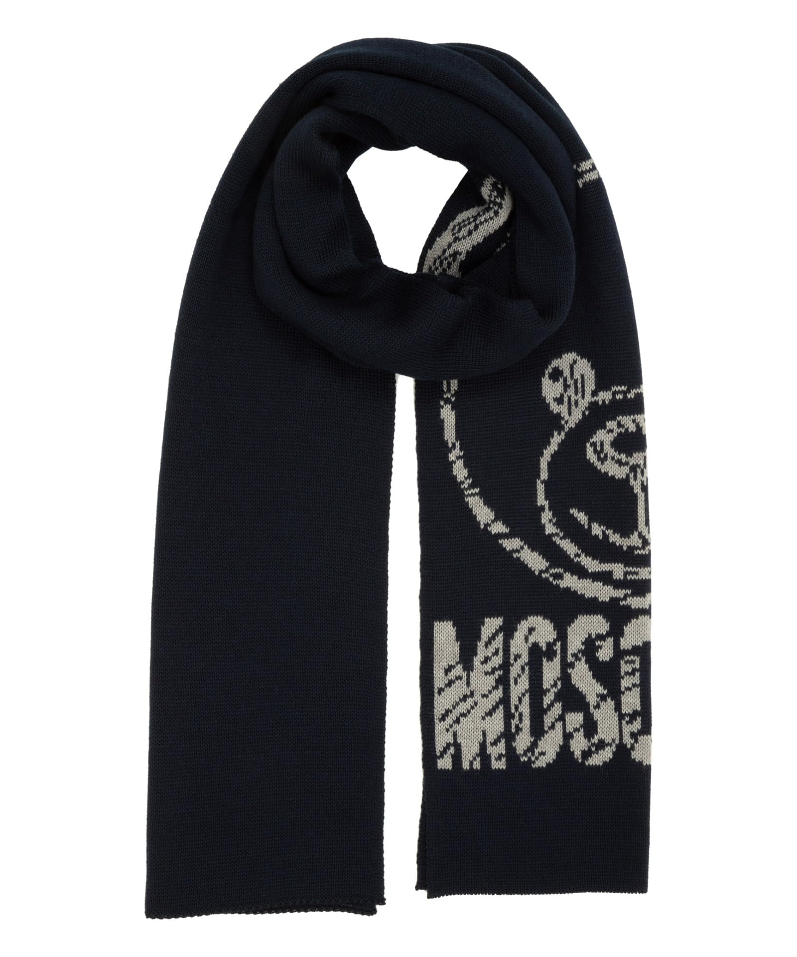 MOSCHINO sciarpa Teddy bear uomo blue