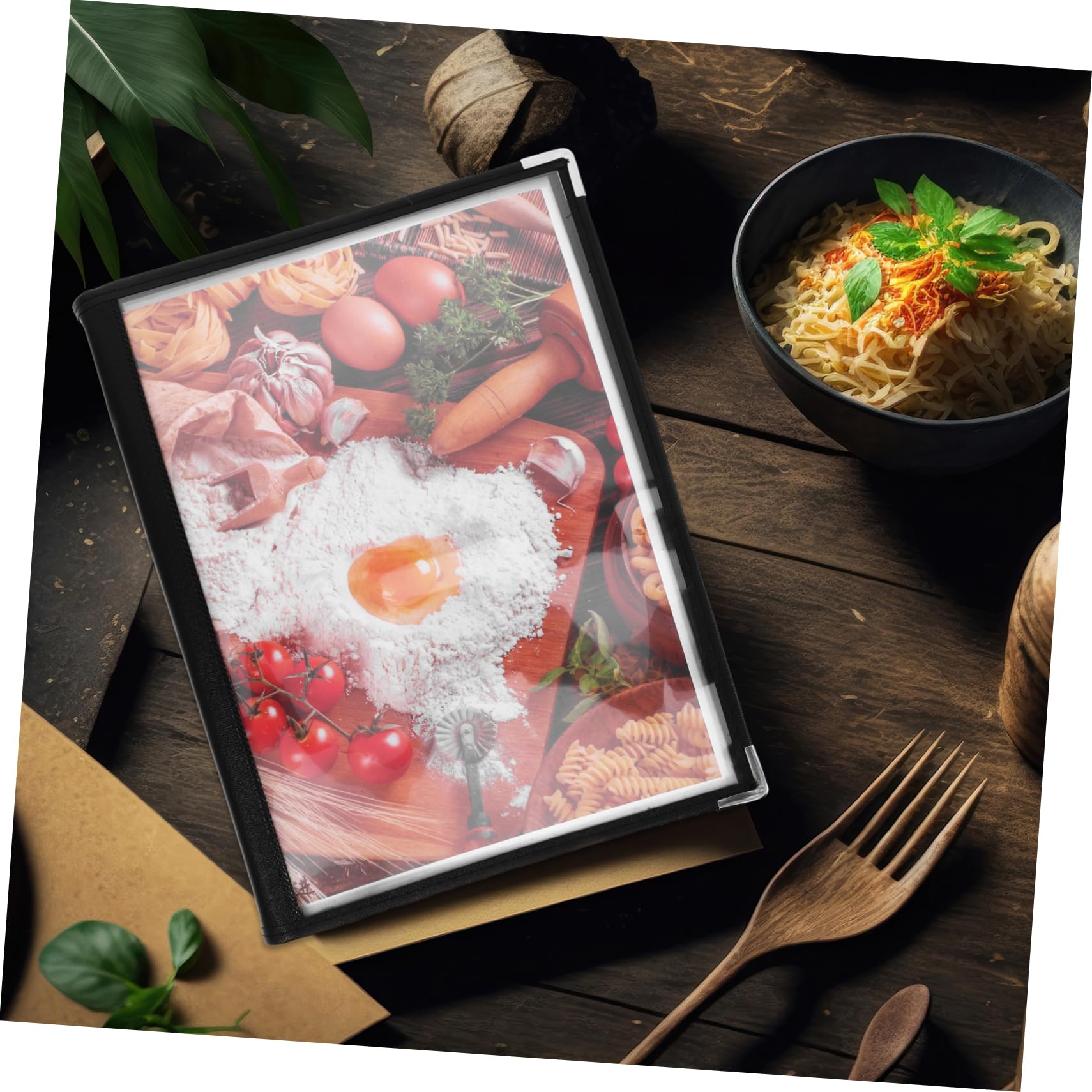 Libro de Menú Pvc Transparente de 10 Páginas y 20 Lados | Carpeta para Bares y Restaurantes, Organización Fiable, Fácil de Llevar