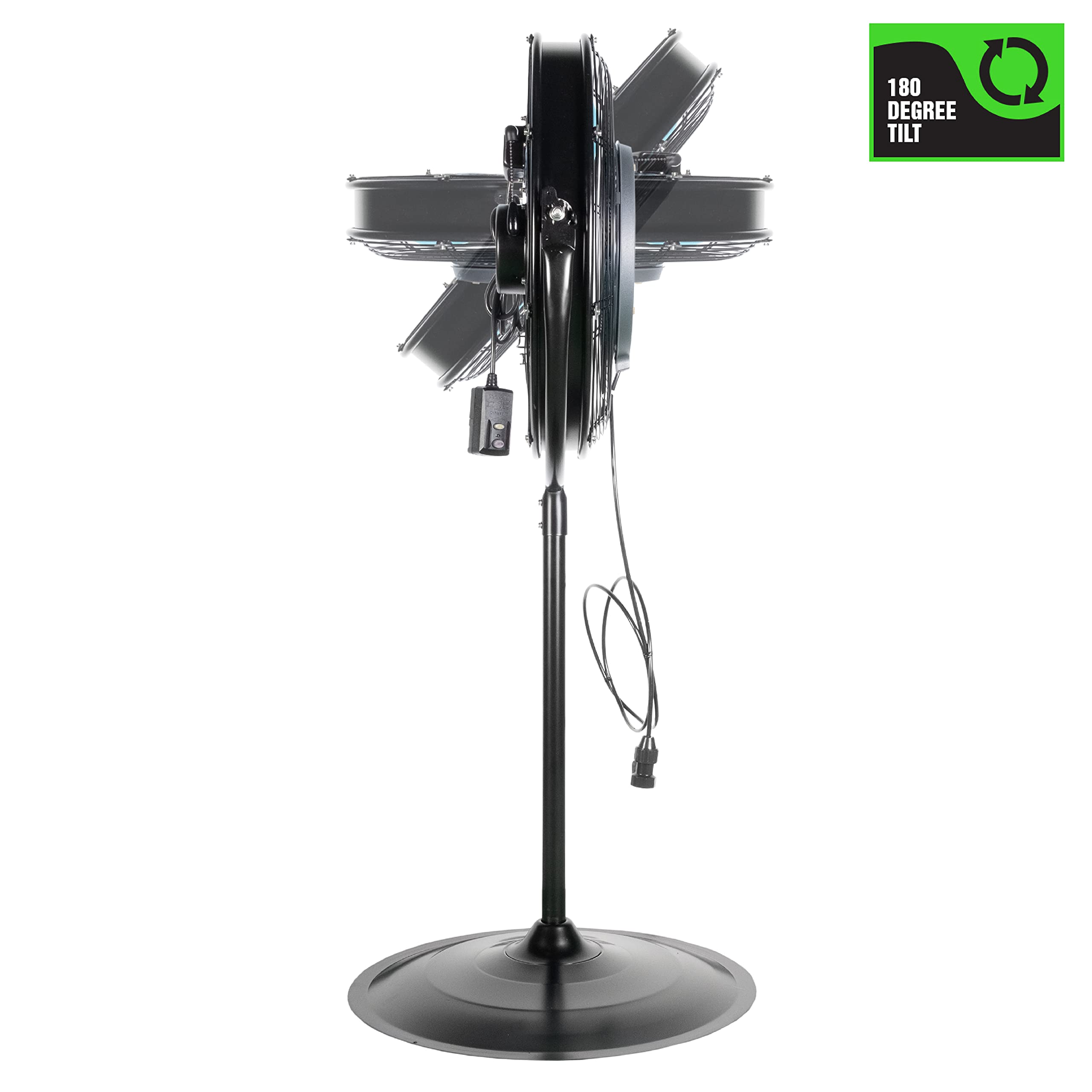 OEMTOOLS 23978 20” Tilting Pedestal Misting Fan, Fan Misters for