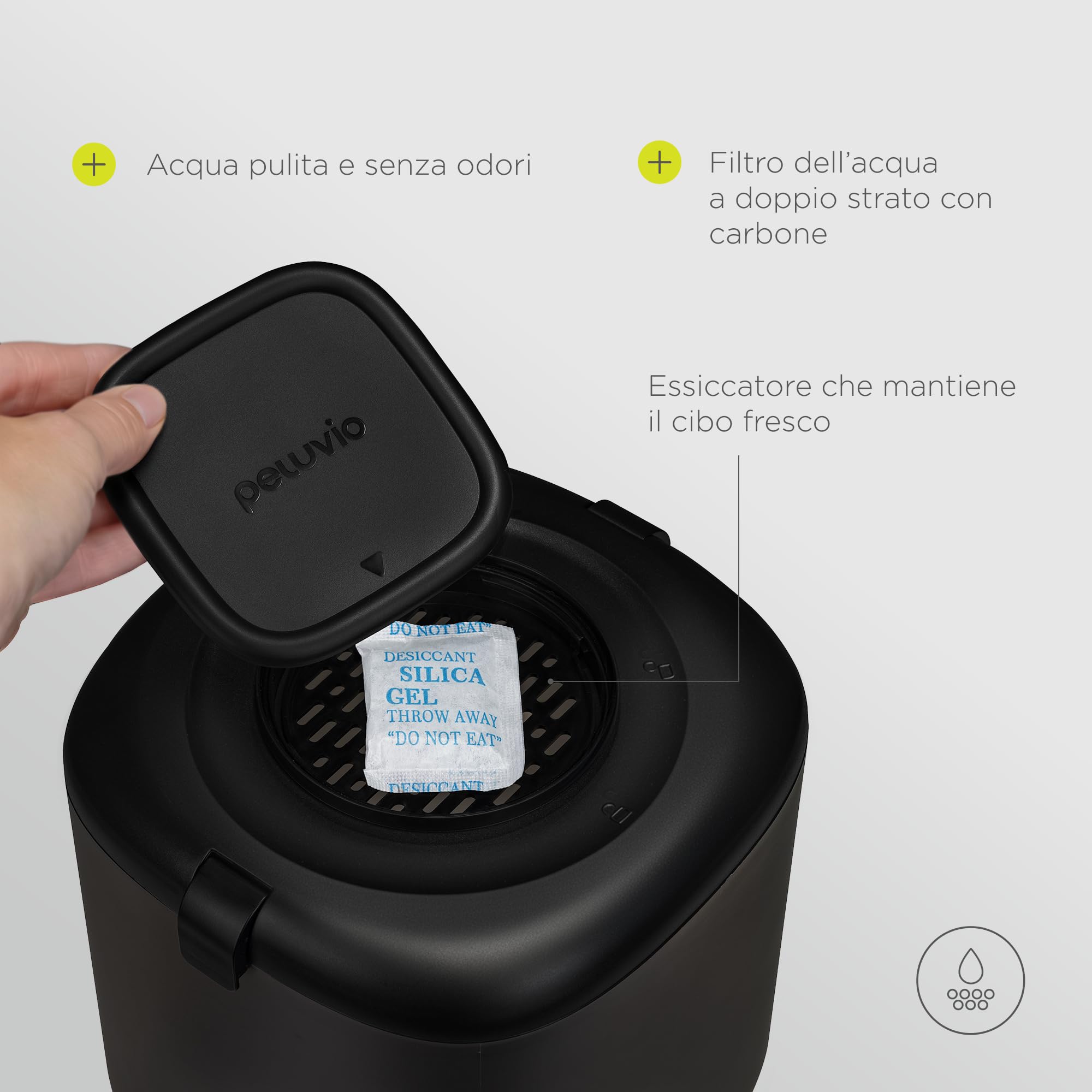 Feast Distributore Automatico di Cibo Wi-Fi con Videocamera | Per Cani e Gatti, Capacità 4,5 L, Porzioni Programmate, Ciotola, Fontana da 2,5 L, Controllo tramite App