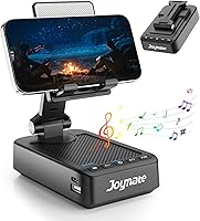 Vista 8 de Regalos para hombres y mujeres, soporte para teléfono con altavoz Bluetooth y función de carga, ángulo rotatorio de 360° ajustable, soporte