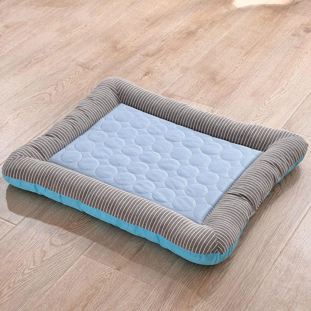 review Summer Cooling Mats Breathable Pet Dog Cat Sleeping Mat Bed Self Cooling Mattress Portable Pad Ice Cushion 1pcs L