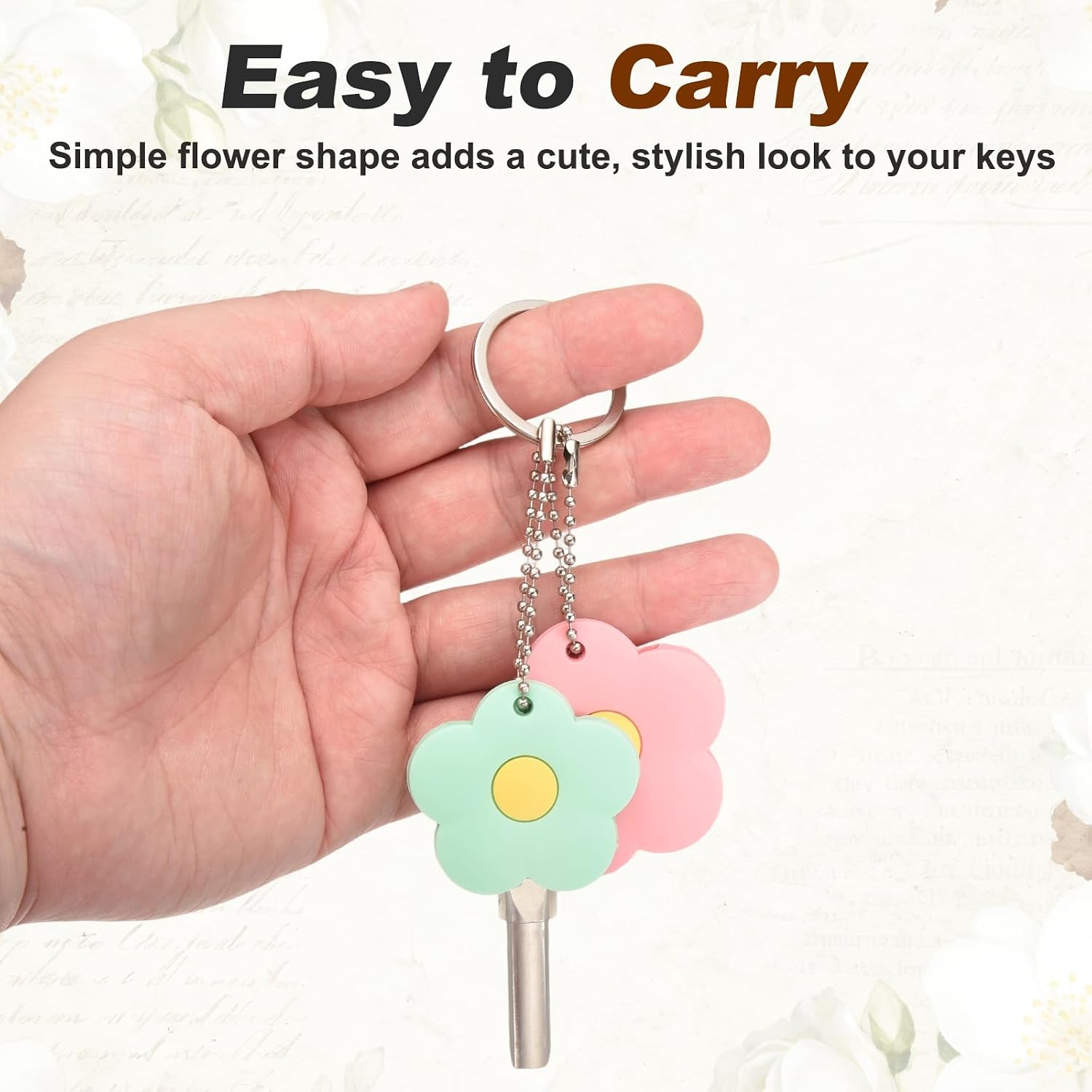 PATIKIL Key Covers Caps, PVC Flower Key Identifiers Markers Tags image 4
