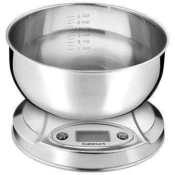 CUISINART PrecisionChef Kitchen Scale, Digital Display, Stainless Steel Scale