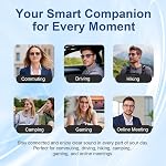 Lunettes intelligentes pour hommes Femmes, Traduction en temps réel - 160+ Langues AI Lunettes avec Bluetooth 6.0, Objectifs photochromiques, haut-parleurs à oreille ouverte, contrôle du toucher, appels mains libres, étude d'affaires sur les voyages