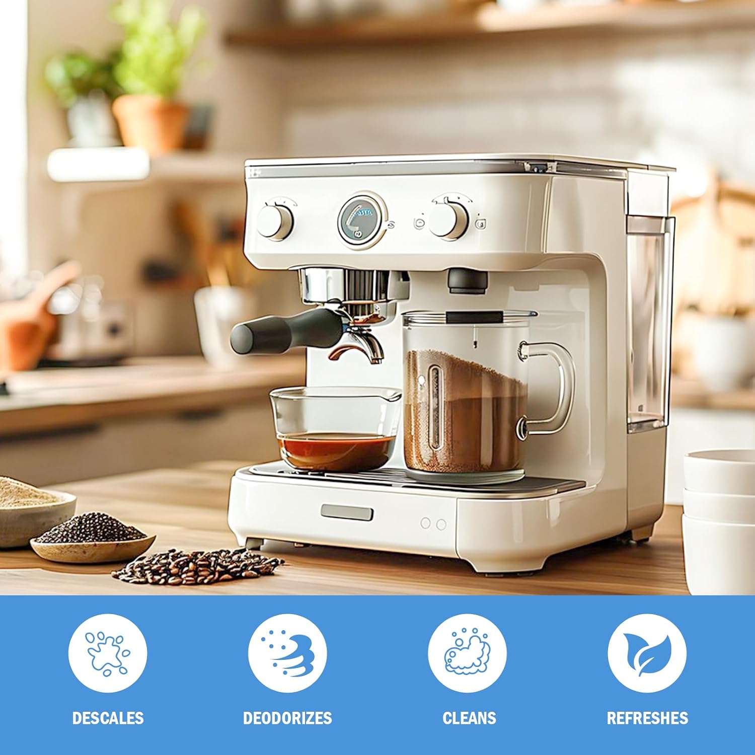 24-Pack Coffee Machine Cleaner Descaler Tablets, Descaling & Deep Cleaning Tabs for Coffee Pot & Coffe Machine, Effective Limescale Remover for Home, Office Use image 5