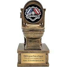 Decade Awards Action Pedestal Gold Toilet Bowl Trophy with Optional Inserts - Custom Engraved Plate On Request 7 Inch Tall