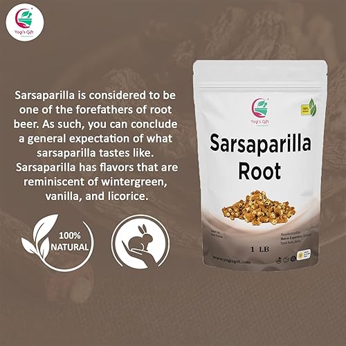 Miniatura 3 de Raíz de sarsaparrilla entera 1 LB | Sarsaparilla india | Hemidesmus indicus | por Yogi's Gift®