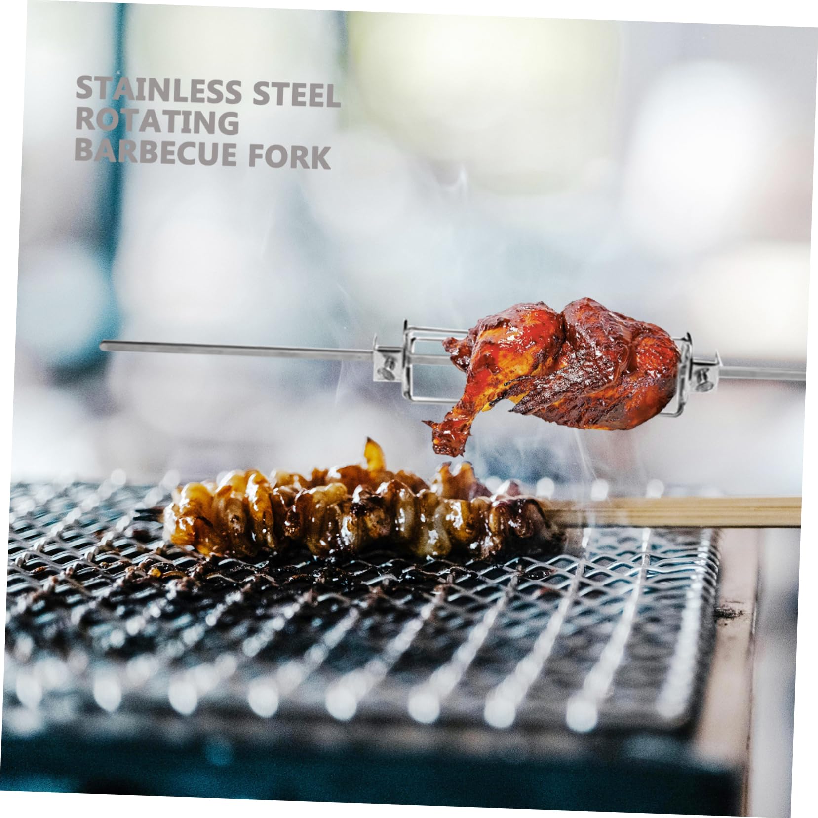 BESPORTBLE 10pezzi Forchette Rotative Acciaio Inossidabile Per Arrosto Di Pollo e Pesce Utensili Per Bbq e Cucina Per Grigliate e Cottura Al Forno