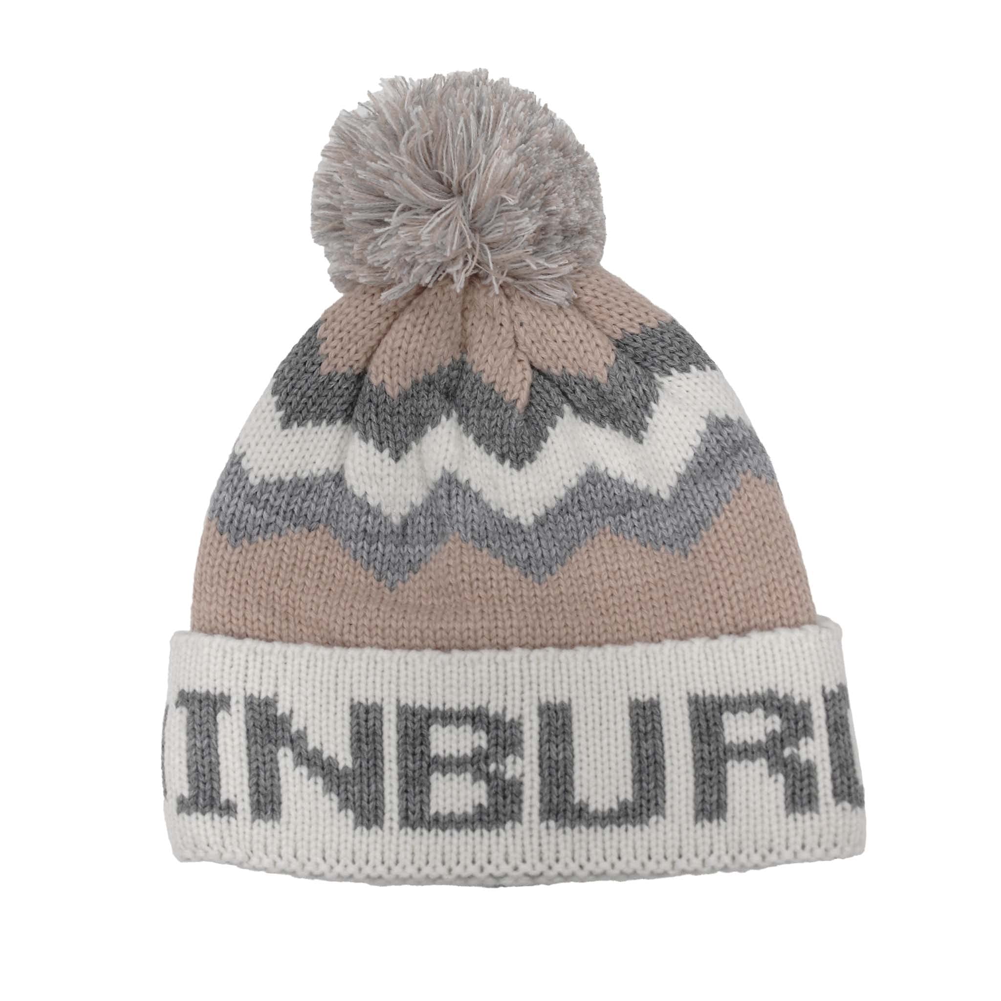 Eurostick Scotland Wales Ireland City Bobble Pom Pom Beanie Hat (Edinburgh Blush/Silver/Grey)