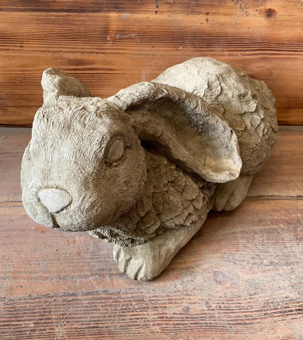 J And L Stone Ornaments Stone Garden Large Giant Laying Sitting Rabbit Statue Ornament