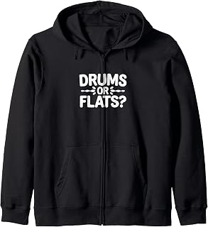 Drums or Flats Cute Funny Chicken Wings Foodie Food Lover Zip Hoodie