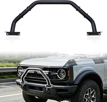 Front Bumper Bull Bar for Bronco 2/4 Door 2021-2024 Accessories | Only Fit Modular Steel Front Bumper, OEM Style, Heavy Duty Steel Construction, Off Road Grill Guard Bumper, for Ford Bronco