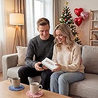 Vista 2 de Juego de 2 posavasos bohemios de 7.4 pulgadas, bonitos posavasos absorbentes para bebidas para escritorio, posavasos de macramé tejidos hechos a