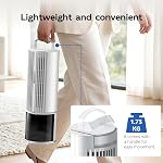Portable Air Conditioners, Evaporative Swamp Cooler, Cooling Tower Fan with Mist Humidifier, 3 Speeds, Oscillating, Timer, Remote for Bedroom, Office, Dorm - Portable AC Standing Fan (Glacier White)