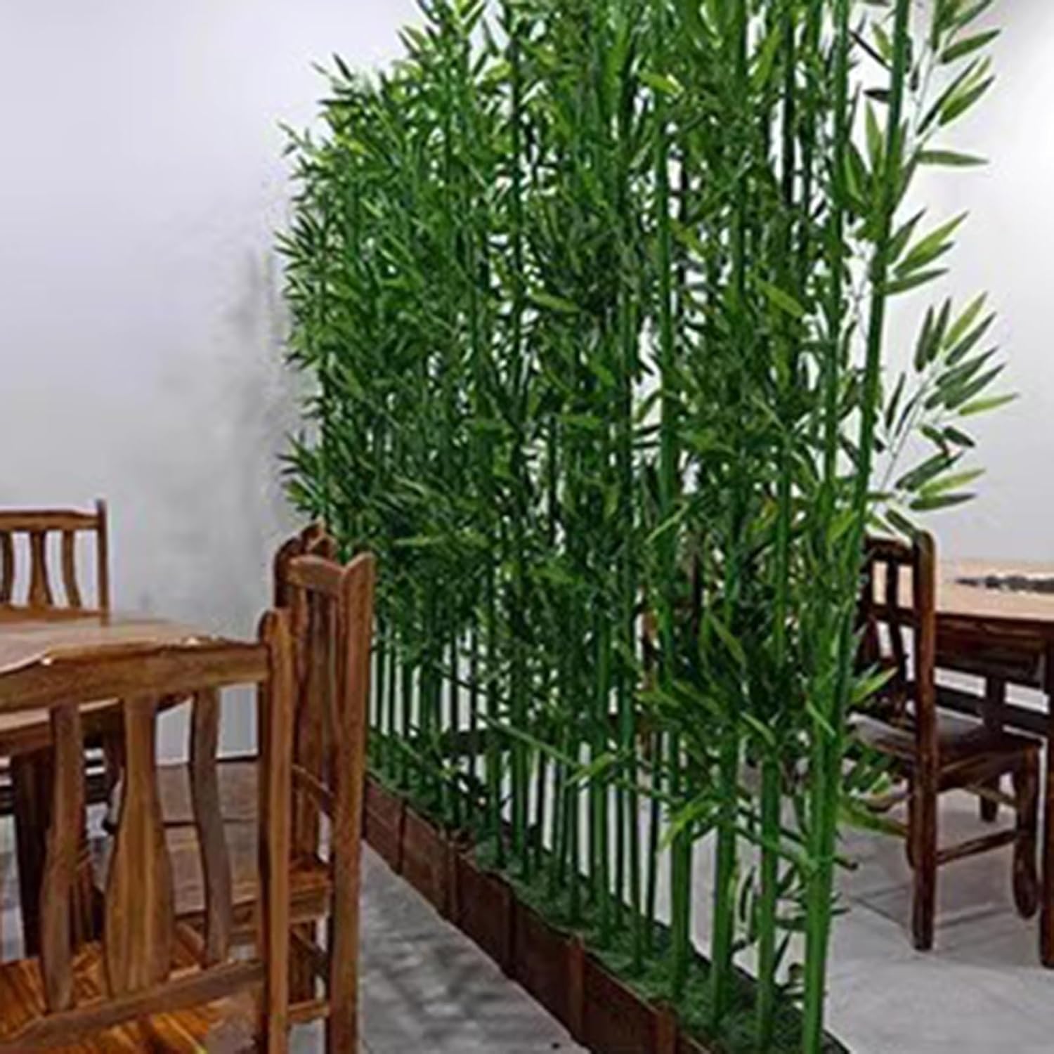 ENHEN Artificial Bamboo Privacy Screen Freestanding, Indoor Outdoor
