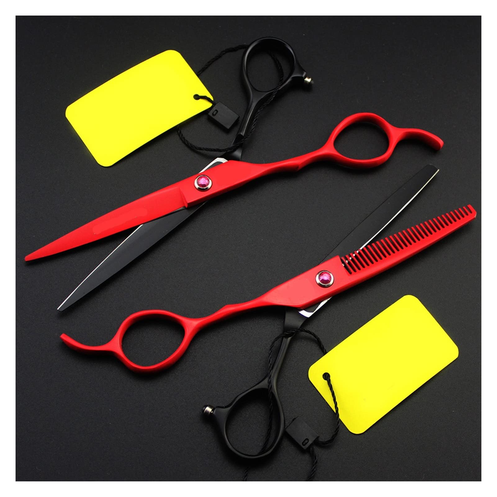 CrEev 6-Zoll-Friseurschere für die Linke Hand, Effilierschere, Styling-Werkzeuge, Friseurschere, Edelstahl-Salon-Friseurschere, Haarschneideschere (Farbe: 6-Zoll-Schnitt) (6-Zoll-Schnitt B)