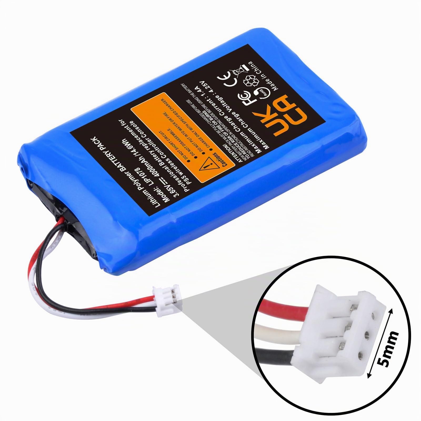Batería para mando PS5, 4000 mAh, 3,65 V, LIP1078, batería de repuesto para PS5 PlayStation 5 DualSense