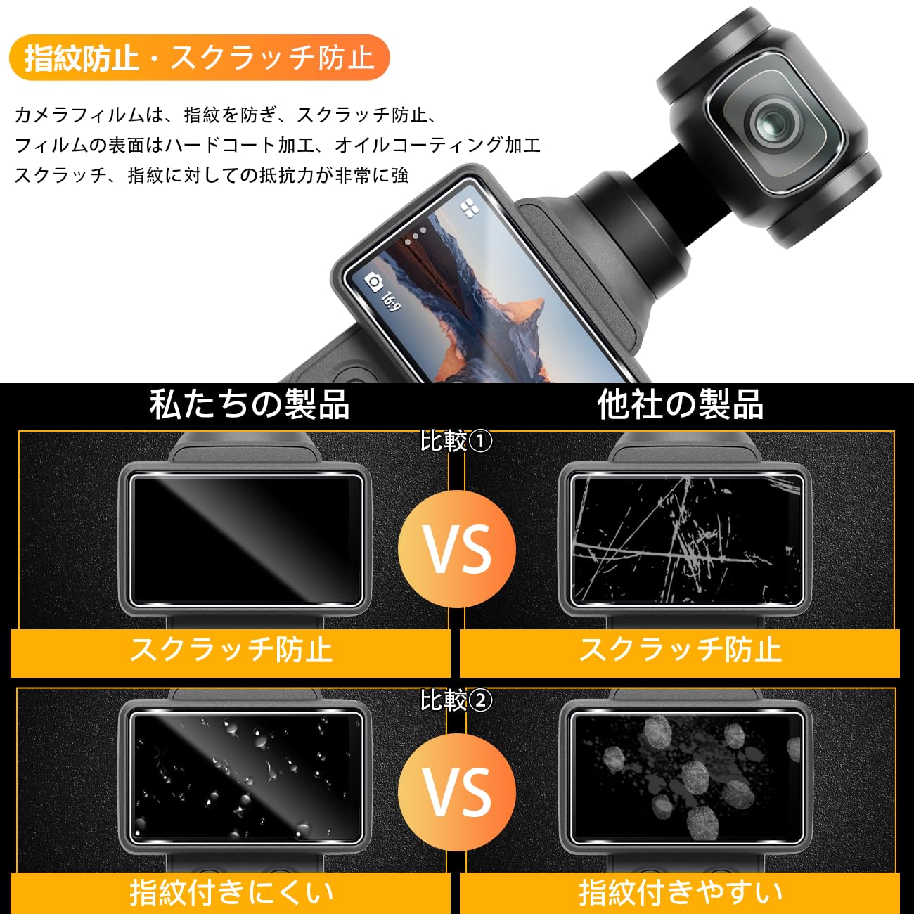 オズモポケット　SDカード　マクロレンズ　保護フィルム Amazon.co.jp: 用 DJI OSMO Pocket 4 フィルム ガラスフィルム 2枚+