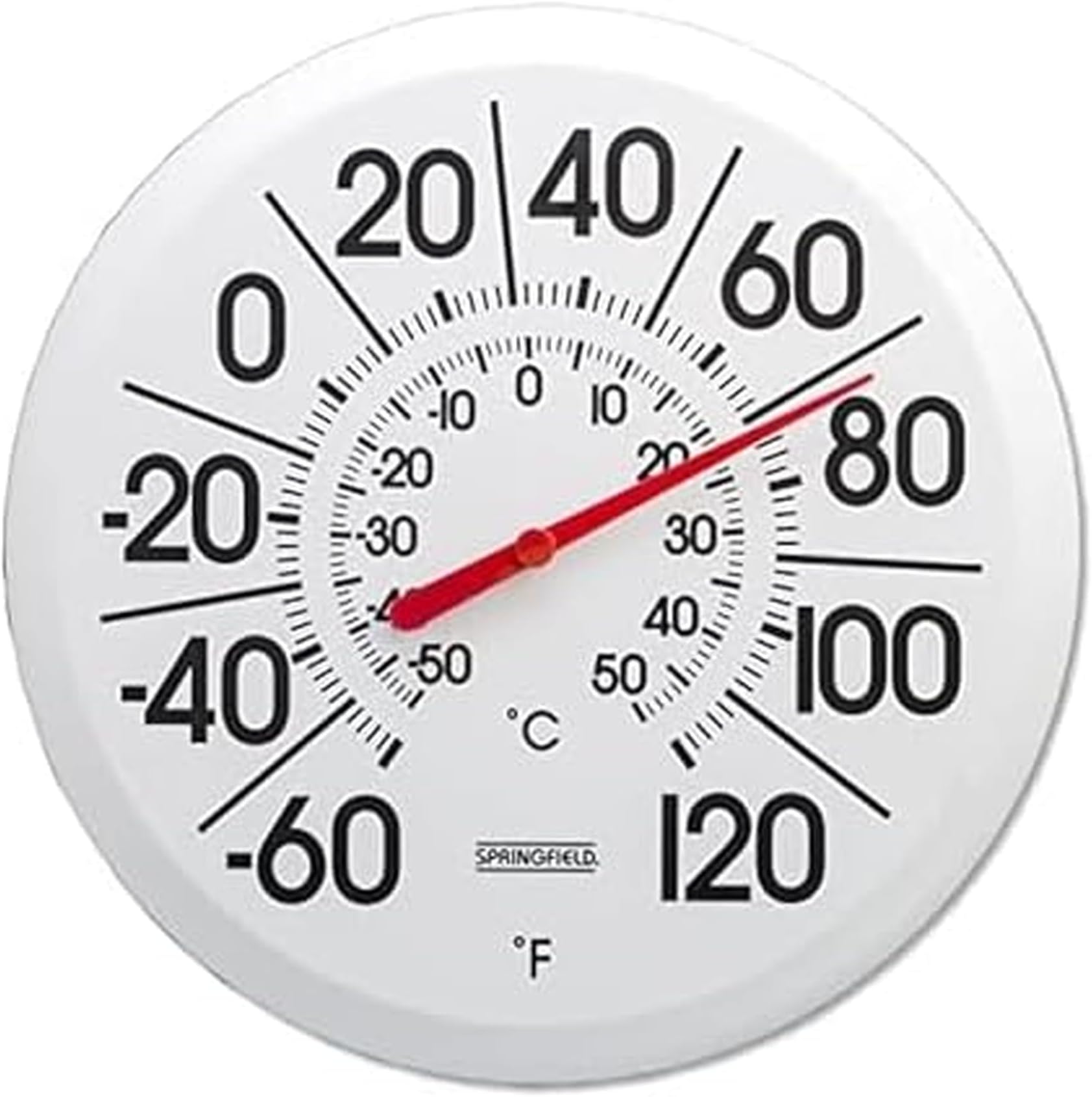 Big and Bold Low Profile Patio Thermometer (13.25-Inch)
