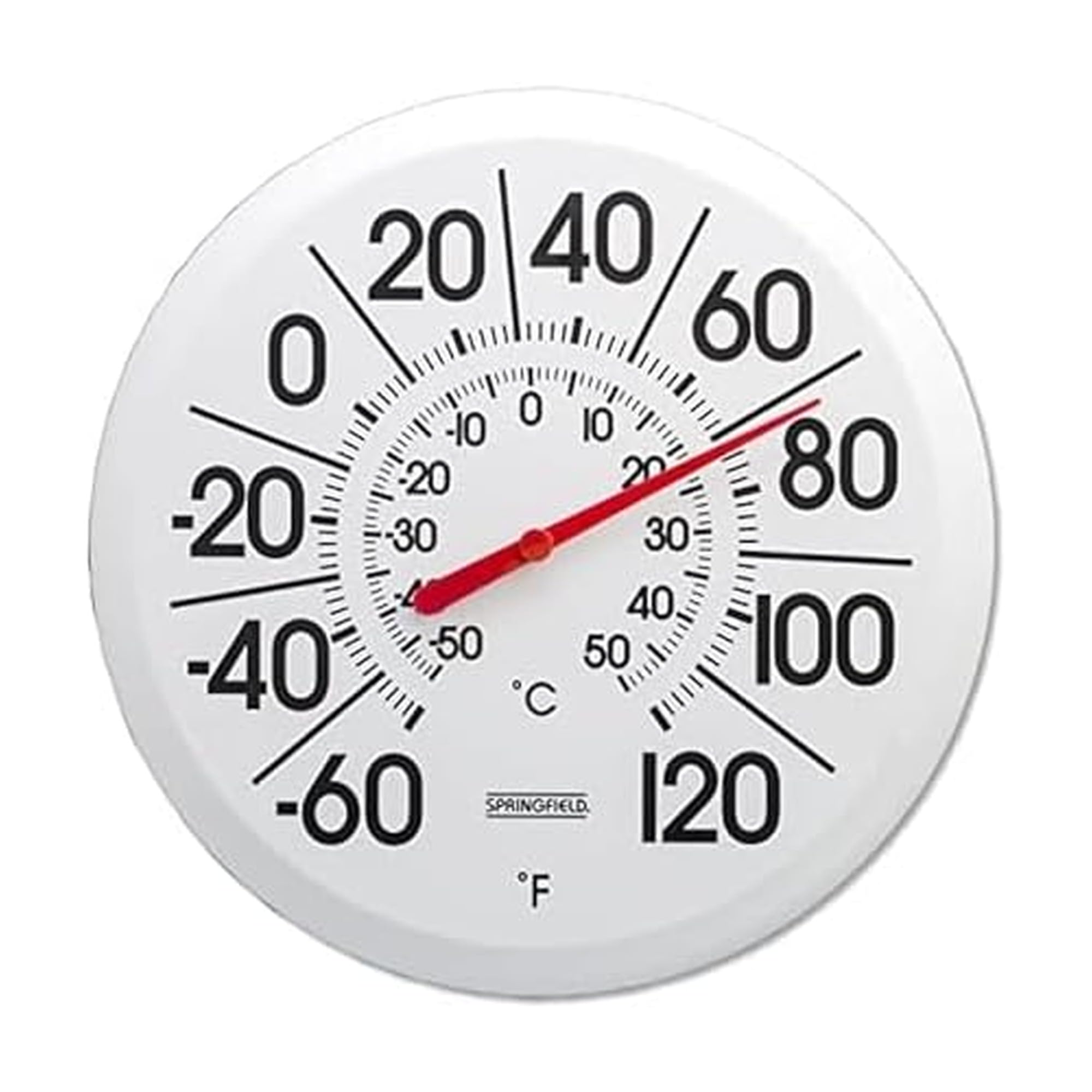 Springfield Big and Bold Low Profile Patio Thermometer (13.25-Inch)