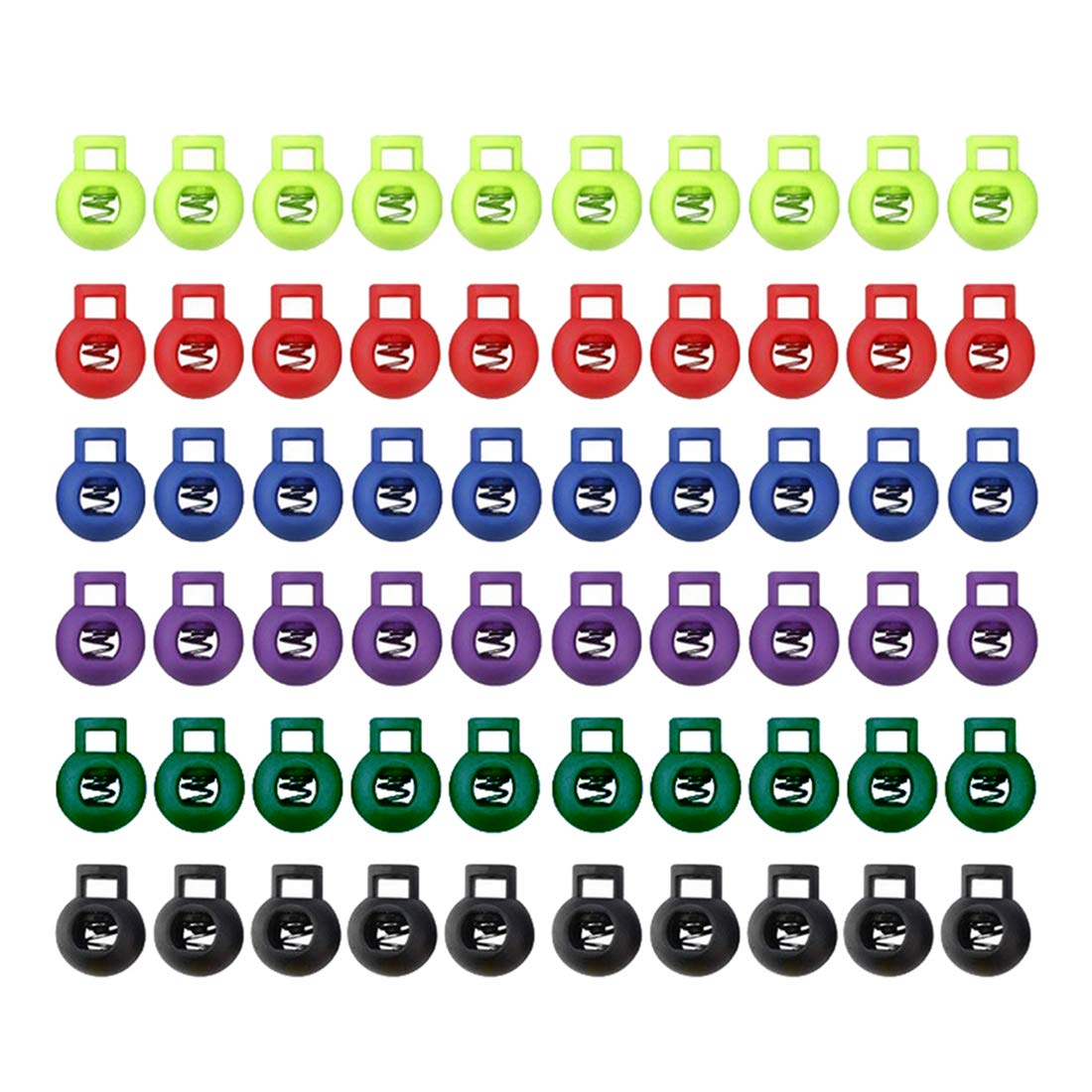 Set 55 Fermacorda A Molla - Colorati, Per Scarpe, Zaini E Tende, Garanzia A Vita - Foto 5