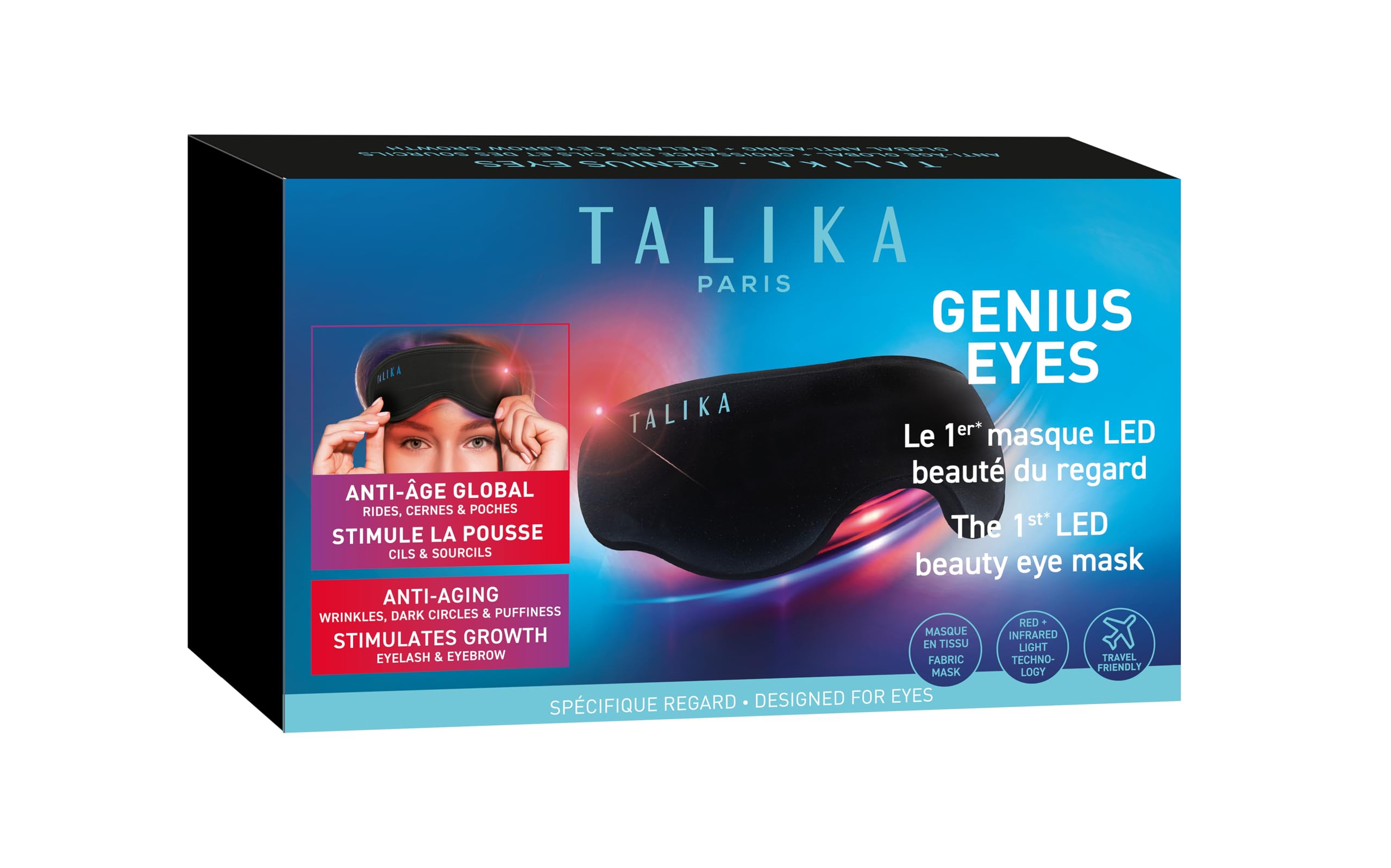 TALIKA Genius Eyes, rote und Infrarot-LED-Augenmaske, 26 LEDs, 3 Minuten pro Tag