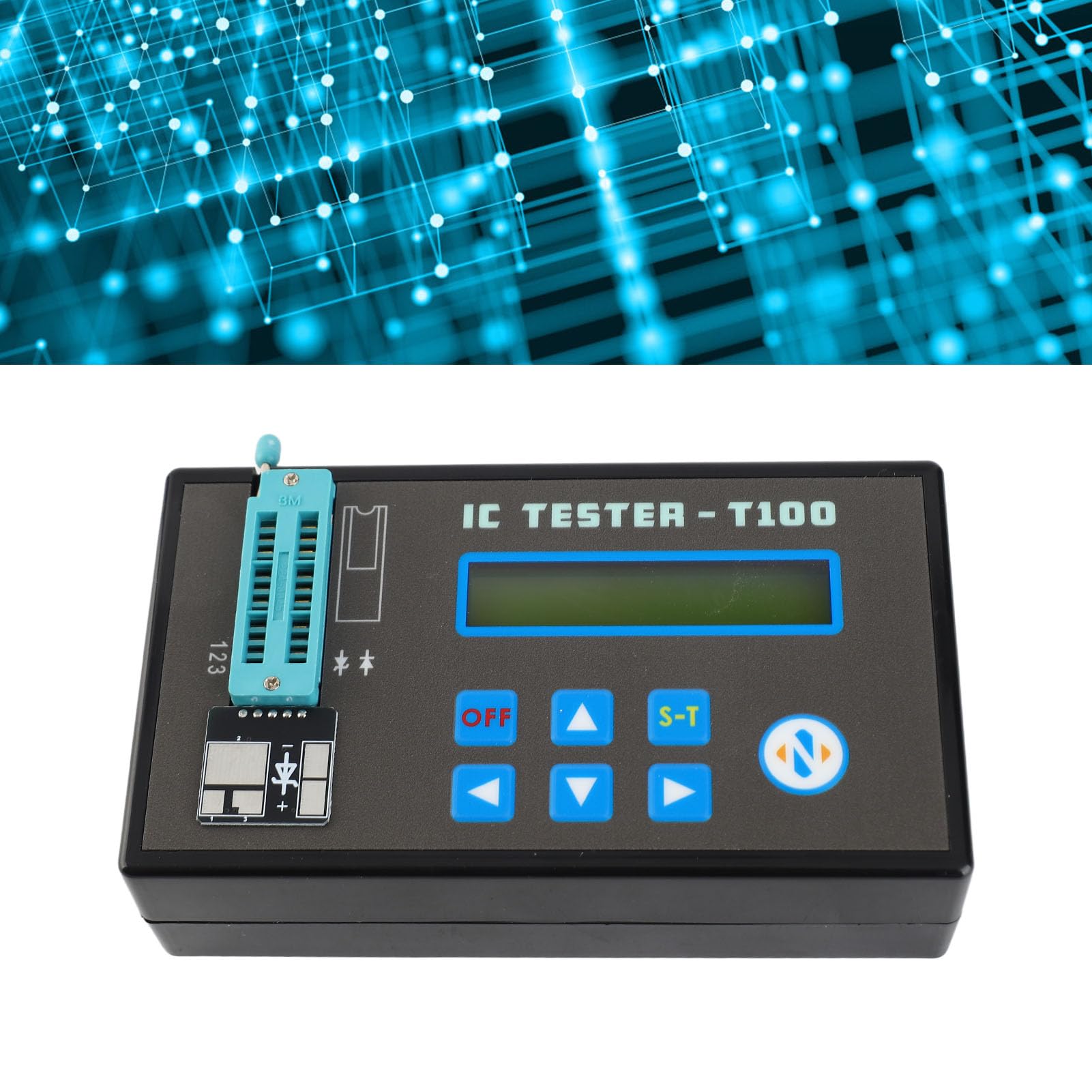Probador de circuito integrado LED recargable de mano Probador de chip multifunción Probador de triodo de diodo de transistor Detector de chips de circuito integrado de transistor digital