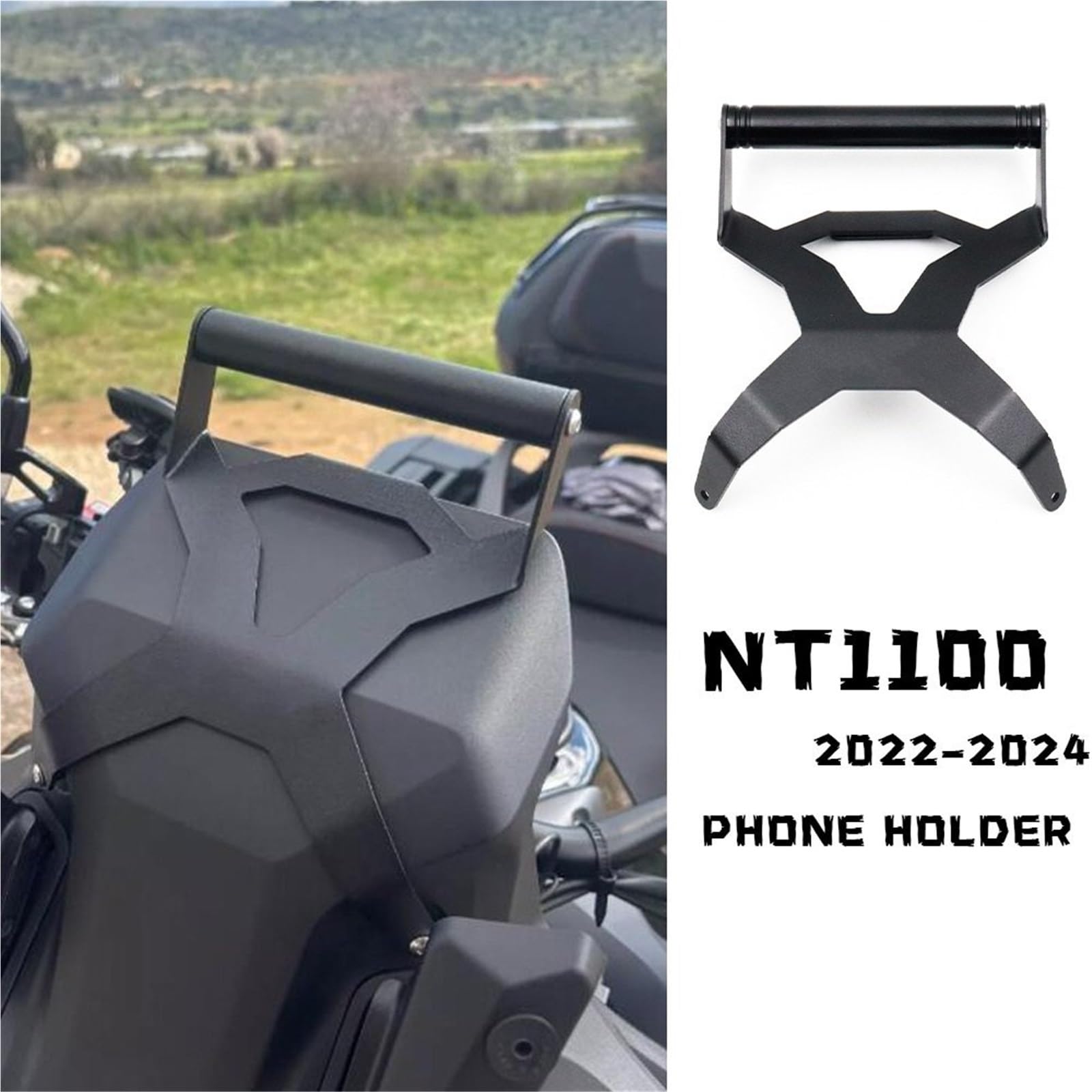 Motocyklowy uchwyt Uchwyt na telefon do nawigacji GPS, pasujący do Honda NT1100 2022-2024. Uchwyt na telefon do nawigacji GPS