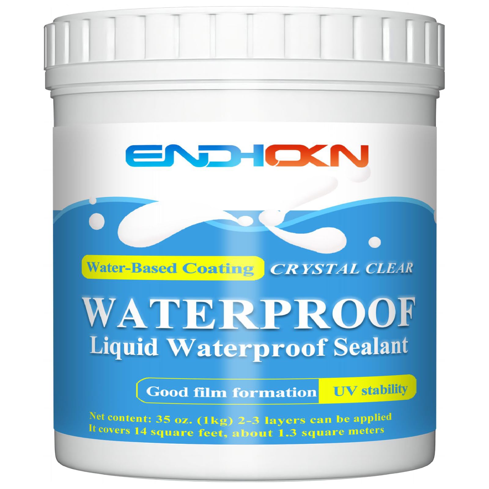Impermeabilizante Transparente, Endhokn 1KG Hidrofugante Invisible, Sellador Fugas Agua, Waterproof Anti-Leakage, Sellador Impermeable Transparente Revestimiento Adhesivo para Interiores y Exteriores