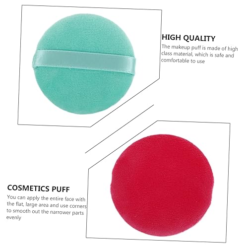 Miniatura 3 de NOLITOY 10 Uds. Esponjas de soplo de maquillaje redondo Esponja de polvo Puff Maquillaje Puffs Esponja Cosméticos Puff Herramienta de Maquillaje
