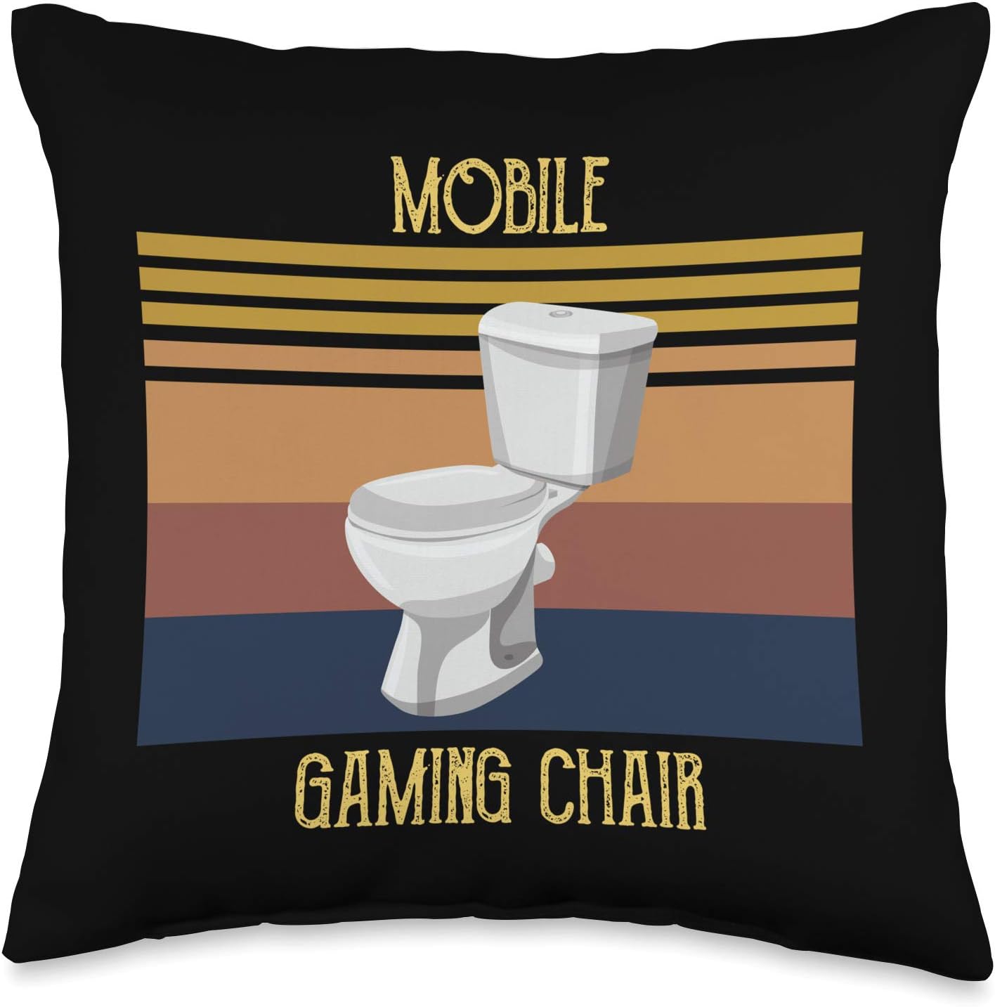Funny Toilet Geek Nerdy Bathroom Mobile Gaming Chair Throw Pillow