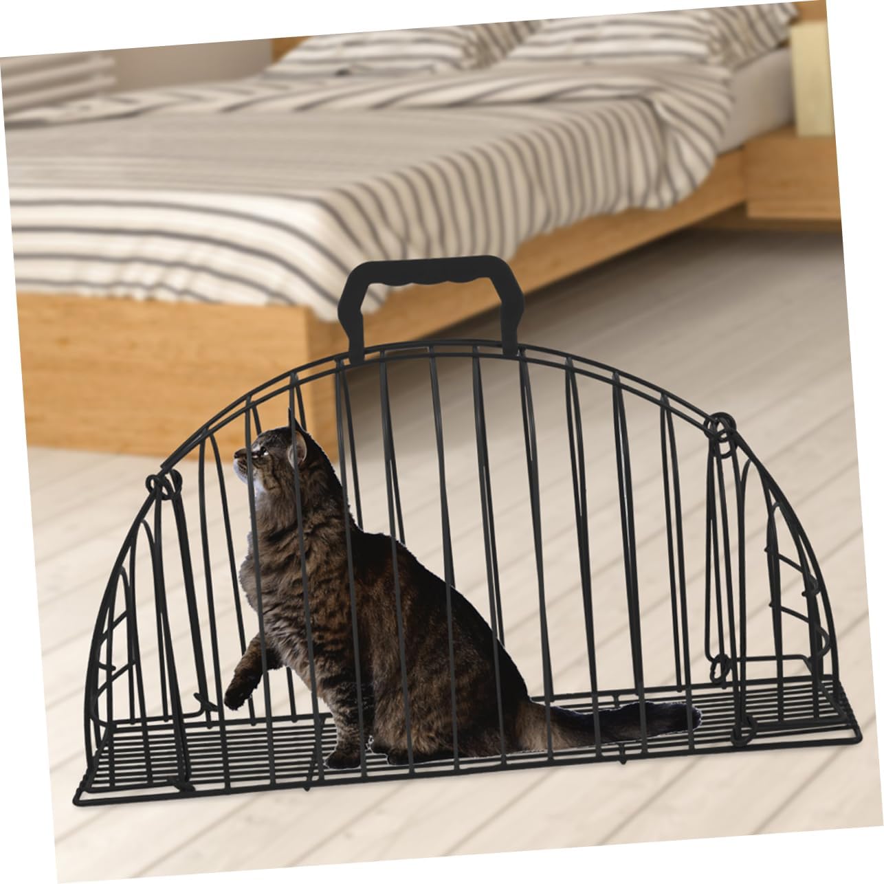 BESPORTBLE Scratch-Resistant Cat Bath Cage Durable Grooming Shower Enclosure for Kittens and Cats Portable Pet Dryer Cage for Safe Bathing and Nail Trimming