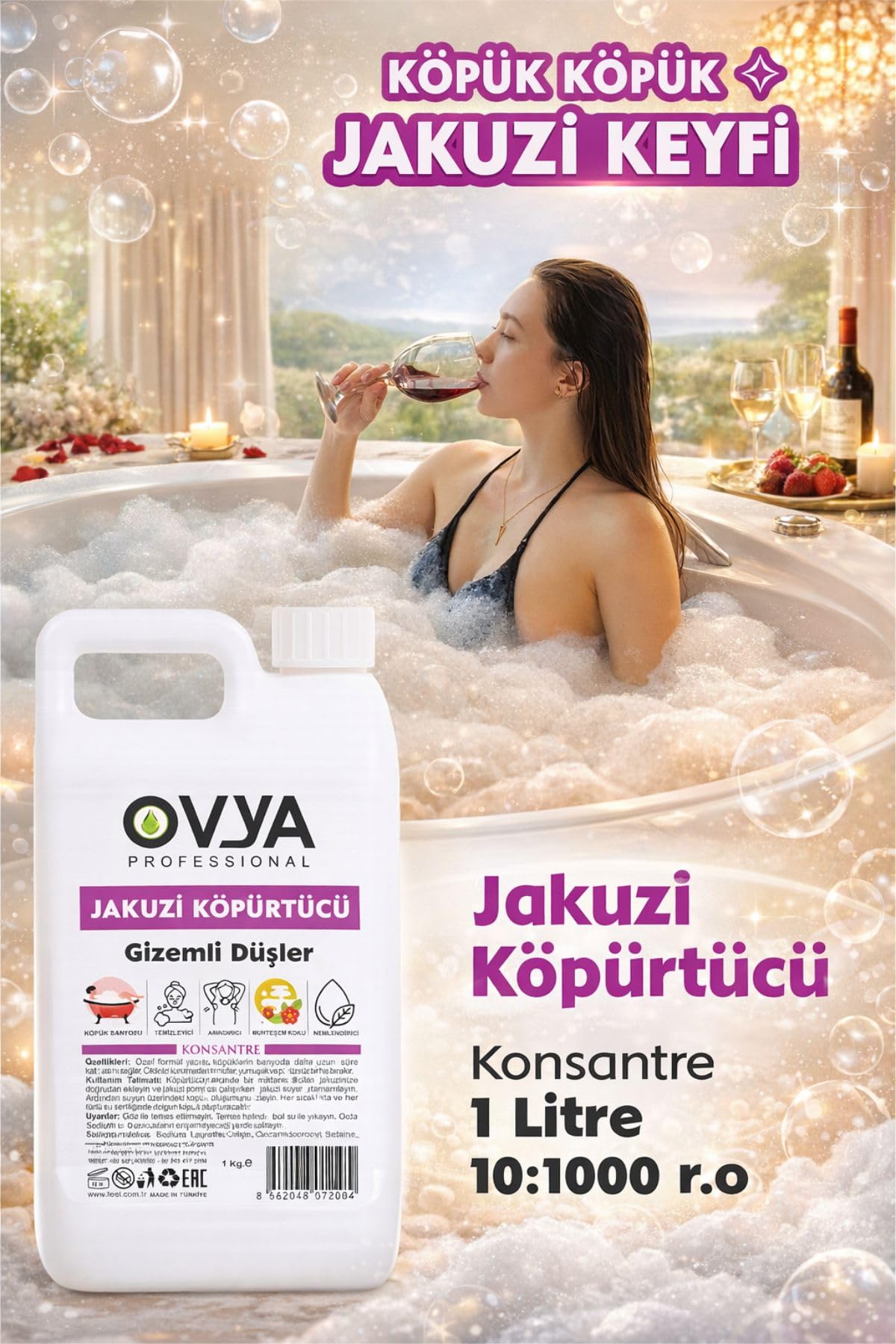 Konsantre Jakuzi Köpürtücü Banyo Köpüğü | Gizemli Düşler
