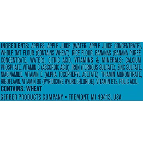 Miniatura 8 de Gerber 2nd Foods Apple  Banana with Mixed Cereal - Alimento de puré para bebés 4 onzas 2 unidades paquete de 8