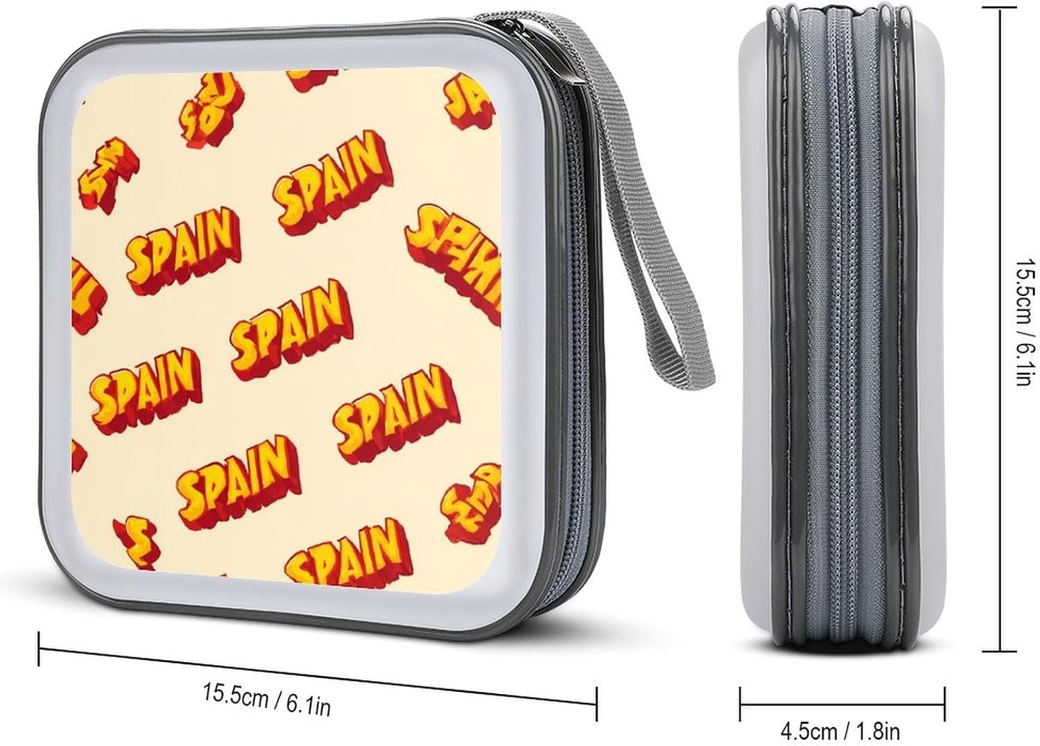 SPAIN Spanish CD Case Wallet Portable DVD Holder Organizer Box image 2