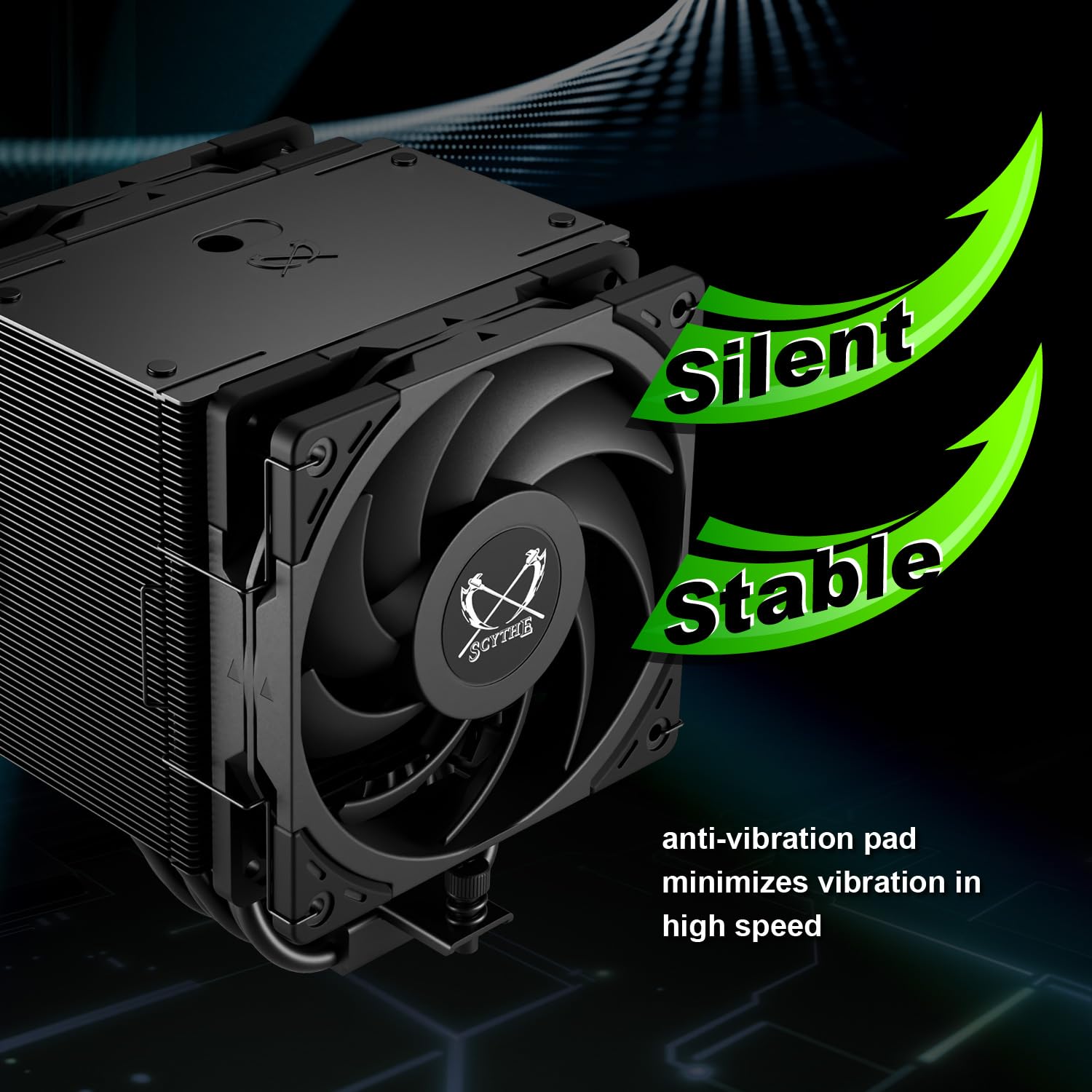 Scythe Mugen 6 Dual Fan Black Edition CPU Air Cooler, Intel LGA1700, LGA1151, AMD AM5, AM4 Support, 120 mm, torre singola, copertura superiore in alluminio (Mugen 6 Dual Fan Black Edition)