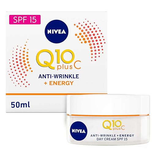 NIVEA Q10 Energy Healthy Glow Face Day Cream (1.7 fl oz), crema de día energizante, crema facial para mujeres, crema hidratante, crema facial con