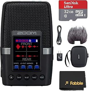 H2essential Handy Recorder Bundle – Includes APH-2e Accessory Pack (Windscreen, Shell Case, AC Adapter, USB-C Cable), 32GB microSDHC Memory Card, and Microfiber Cleaning Cloth
