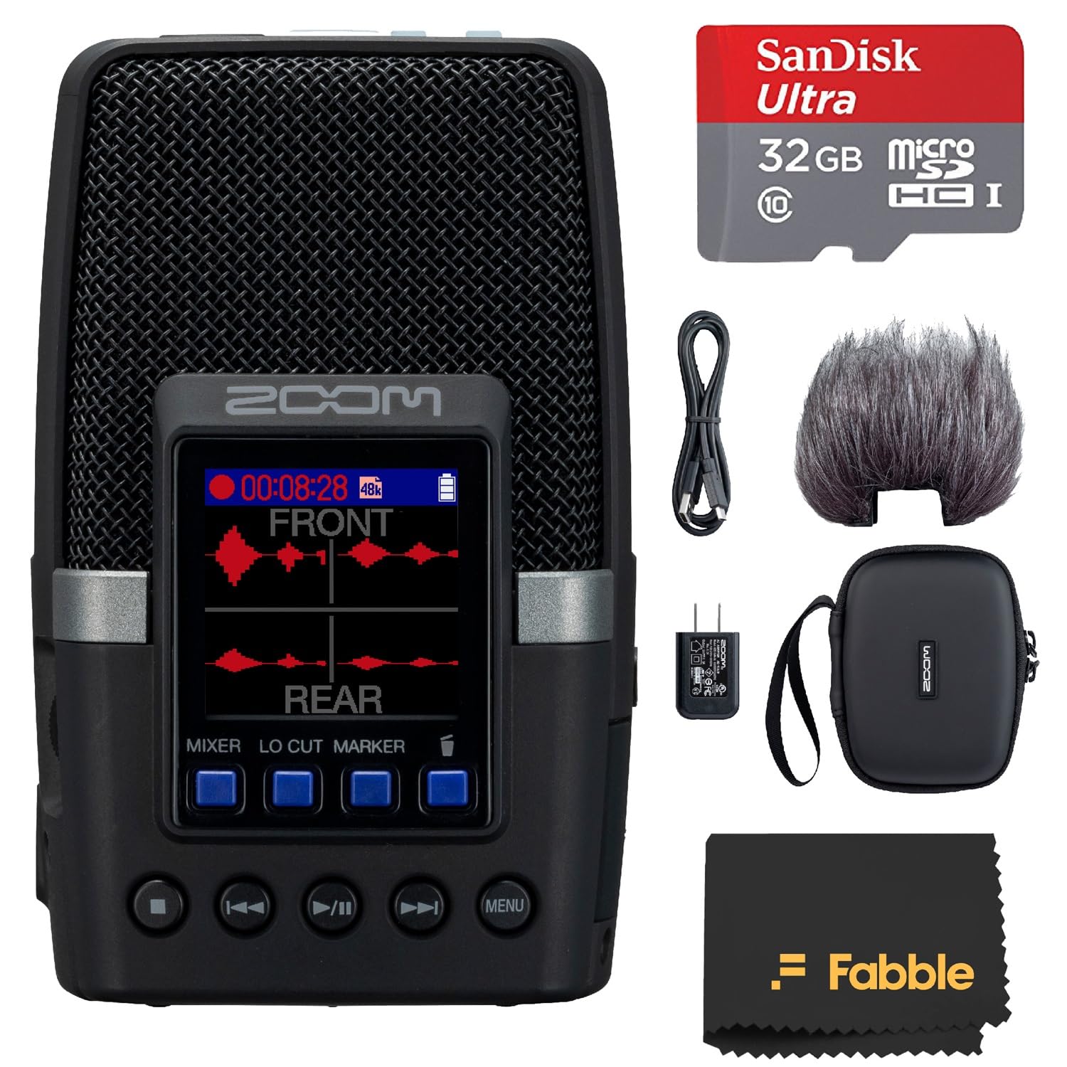 H2essential Handy Recorder Bundle – Includes APH-2e Accessory Pack (Windscreen, Shell Cas…