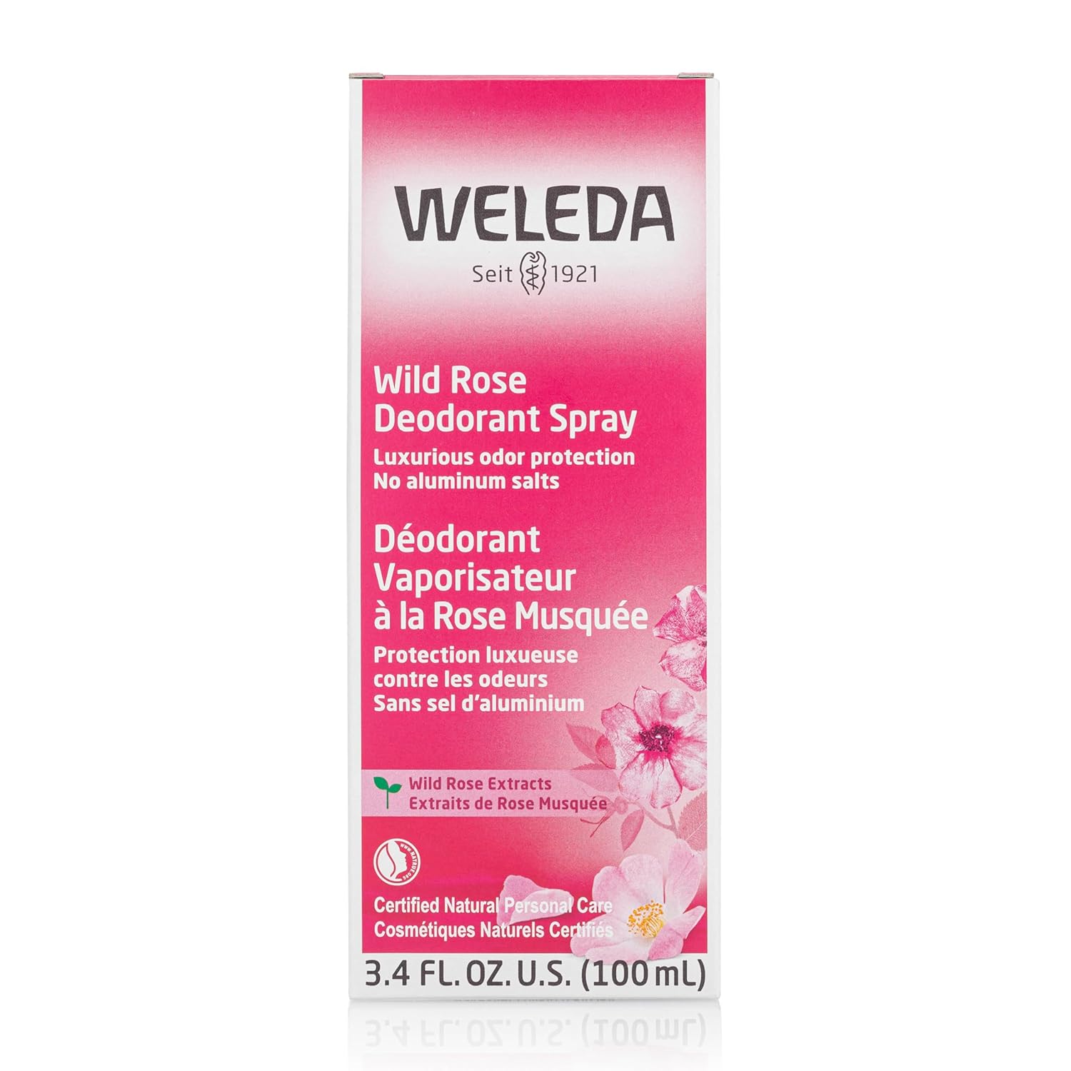 Weleda Wild Rose 24h Deodorant Spray, 3.4 Ounce (Pack of 2)