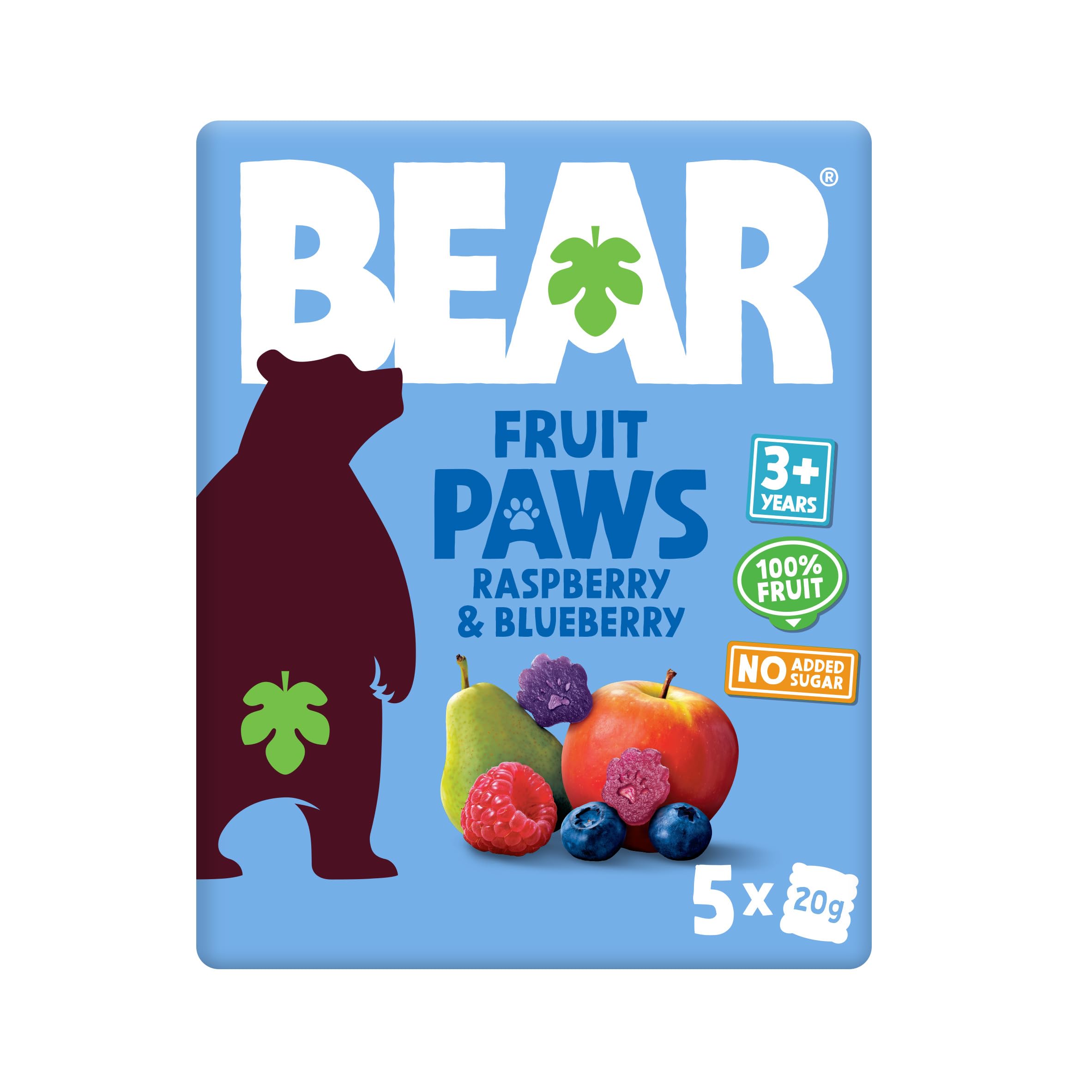 Bear Paws Fruit Shapes Strawberry & Apple 20G (18 Pack)