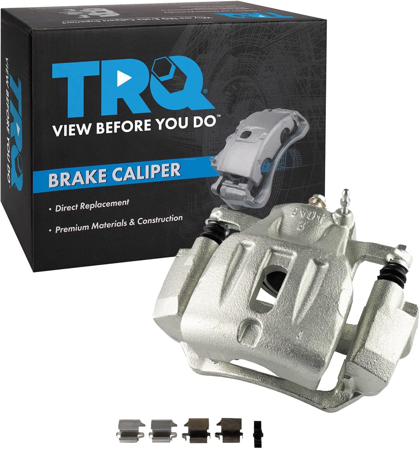TRQ Front Right Brake Caliper w/Bracket Passenger Side Compatible with 2006 Lexus RX400h 2001-2007 Toyota Highlander