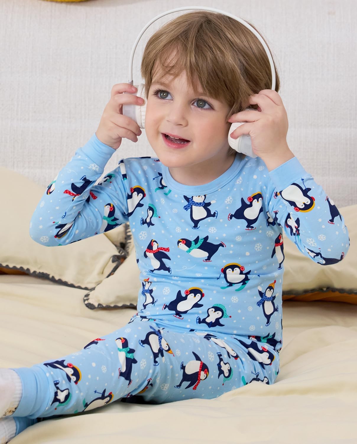 Bamboo Viscose Toddler Pajamas Boys Girls Baby 12M-8Y Pjs Sets Kids 2pcs Long-Sleeve Snug fit Sleepwear - Image 5