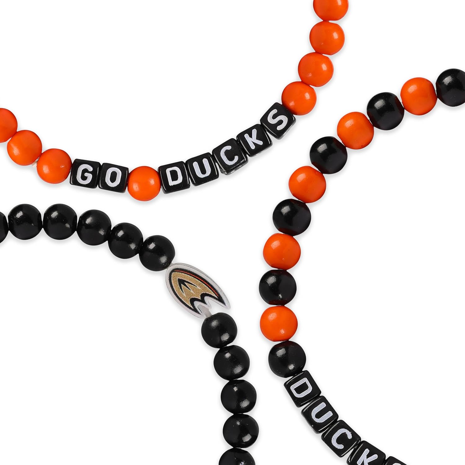 FOCO NHL unisex-adult NHL Team Logo Officially Licensed 3-Pack Beaded Friendship Bracelets