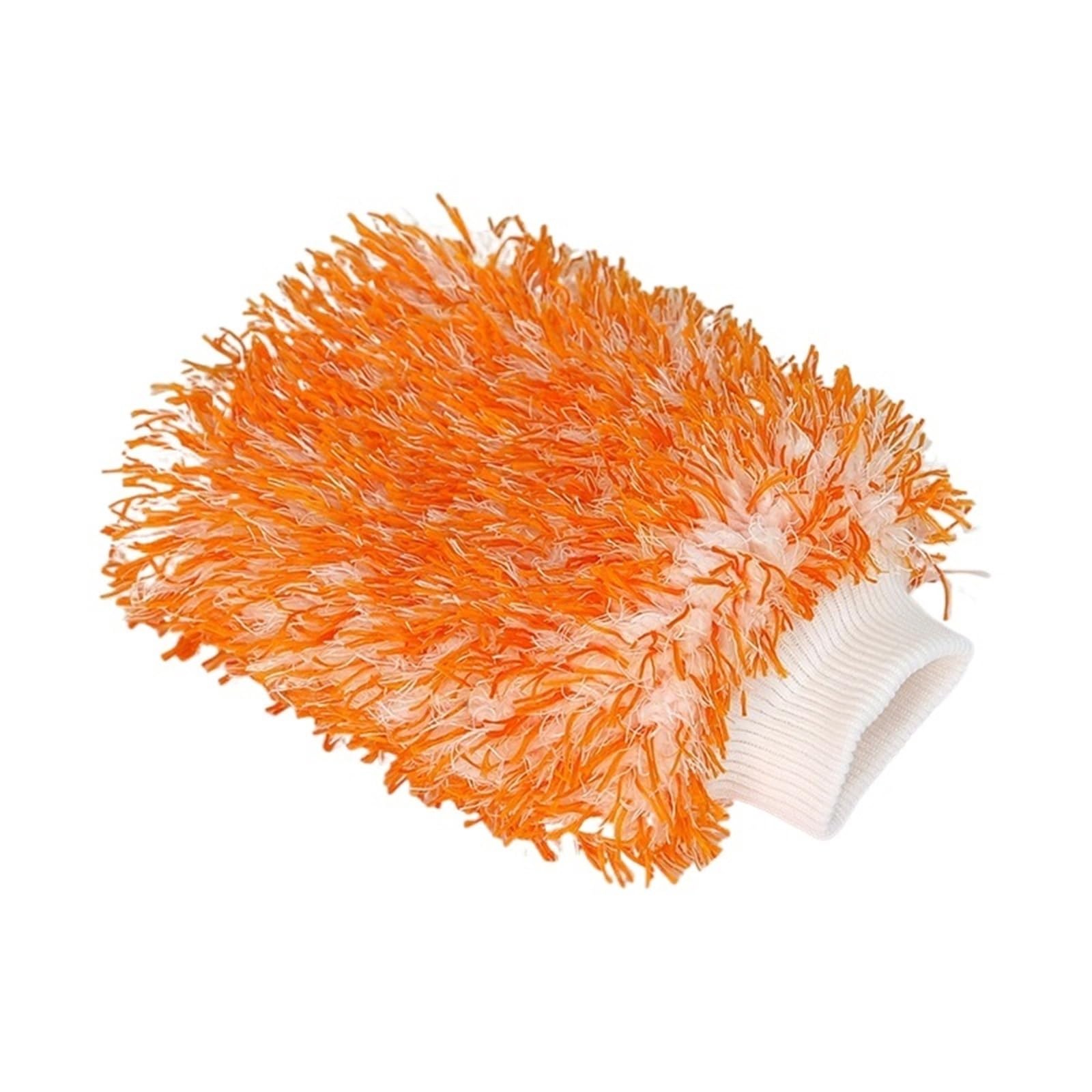 MDSRFGN Car Wash Mitt Car Cleaning Glove Ultra Soft Mitt Microfiber Wash High Density Scratch Gloves Easy To Dry(Orange)