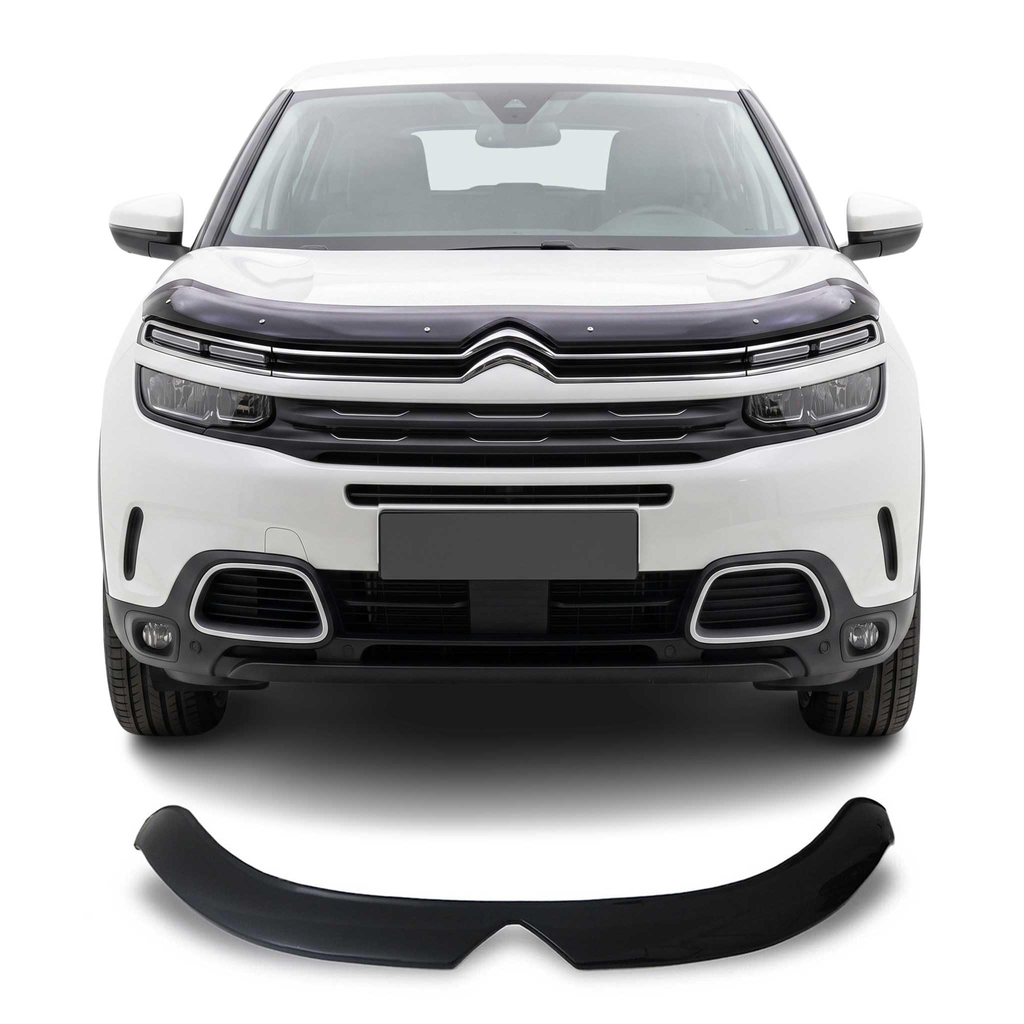 Deflecteurs d'air Capot de Voiture pour Citroen C5 Aircross SUV 2018-2024 Noir