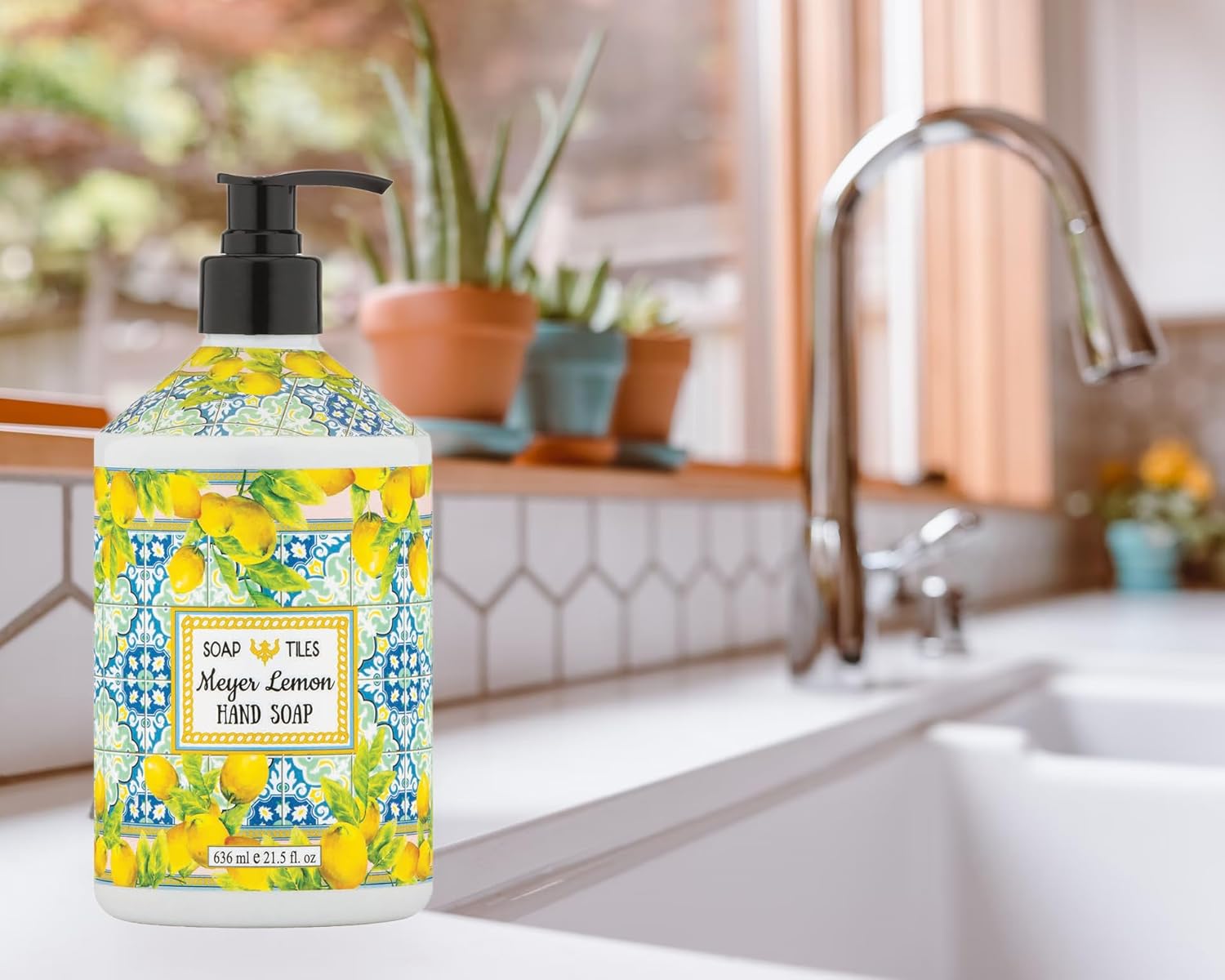 Soap Tiles Hand Soap | Home and Body Company | 21.5 fl oz Bottles | 4 Pack | Sweet Orange | Olive Thyme | Pomegranate | Meyer Lemon - Image 2